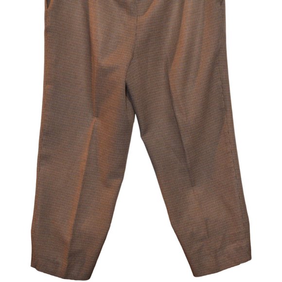 ALFRED DUNNER Brown Lines Pattern Elastic on Belt/Waist Women's Pants 16 - Picture 5 of 10